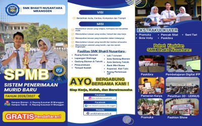 PENERIMAAN PESERTA DIDIK BARU (PPDB) SMK BHAKTI NUSANTARA MRANGGEN TAHUN 2026/2027 TELAH DIBUKA! ????